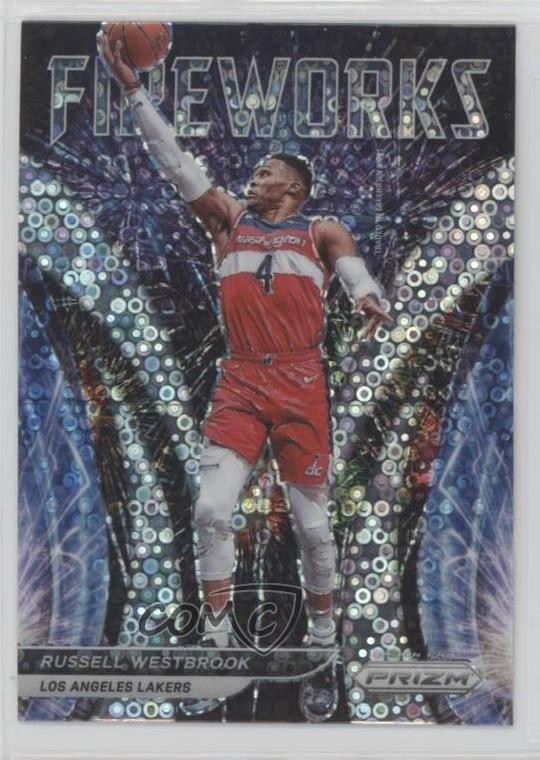 2021-22 Panini Prizm Fireworks Fast Break Prizm Russell Westbrook #18 k3f
