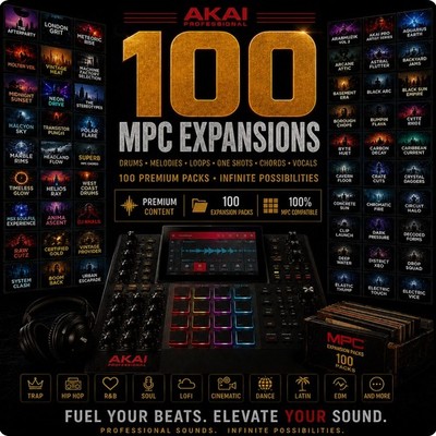 100 MPC AKAI Expansion Packs 50GB SD Card Plug Play Start Making Beats XPM WAVES