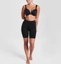 Women’s Assets by Spanx Black Powerful Shaping Shorts XL Retail $28 NEW!