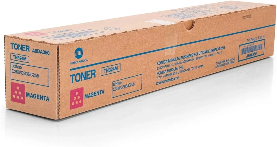 🖨️ Toner Konica Minolta TN324M Magenta Bizhub C368 C308 C258 26000 Pages 🔴 - Photo 1/1