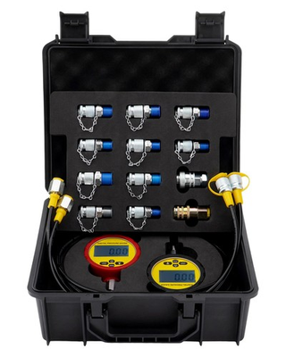 #ad #ad 700BAR Digital Hydraulic Pressure Test Kit 2Gauge 10Coupling 2Hose for Excavator $437.98