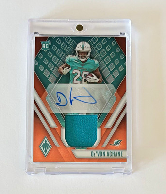 Panini 2023 Phoenix De'Von Achane RPS Rookie Auto Jersey Orange /149 RAJ-DA