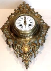 Victorian Napokeon III Bronze Wall Sconce Poster Clock Japy