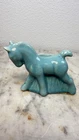 Charming McCoy Stretch Pony Planter, Aqua,  1940s Vintage 3.5”
