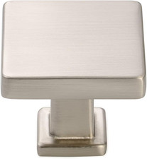 KOOFIZO 10 Pack Brushed Nickel Cabinet Knobs Satin Nickel Drawer Knobs K08 Squar