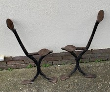 ANTIQUE CAST IRON BENCH ENDS victorian / edwardian ?
