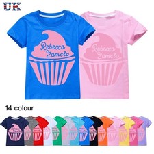 Kids Girls ZAMFAM Rebecca Zamolo Casual Short Sleeve Cotton T-Shirt Tee Top Gift