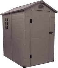 VivaGarden Casetta da Giardino 1 anta Plastica 134x192x204 cm Marrone