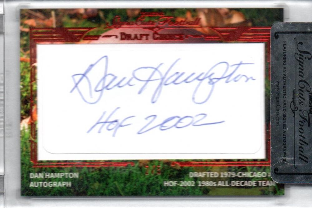2014 Tristar Signacuts Dan Hampton Autographed Signed Autograph 2/5 