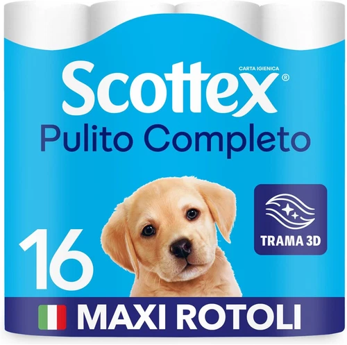 Pulito Completo Carta Igienica, Morbida E Resistente, Con Fibre Di Cotone, Fatto
