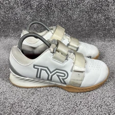 TYR L-1 Lifter Shoes Mens 8.5 Womens 10 White Weightlifting Workout Sneakers