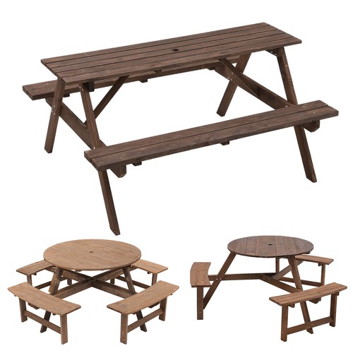 8 Seater / 6 Seater Wooden Pub