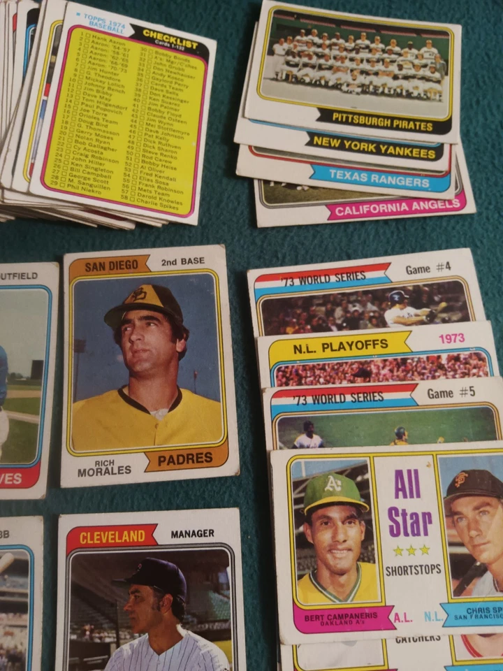 Juego parcial de béisbol 1974 Topps (140+) | Lote de sobrevivientes vintage | Grado inferior... Foto 4 de 4