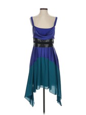 Halston Heritage Women Blue Cocktail Dress 4