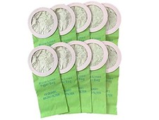 10 Pack Replacement Bags for Proteam 10 Quart Backpack Vacuum Cleaners. Green
