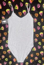 Ethika NWT Women's Pull-On blouse "The Bodysuit” Solid gray Size M 4-6