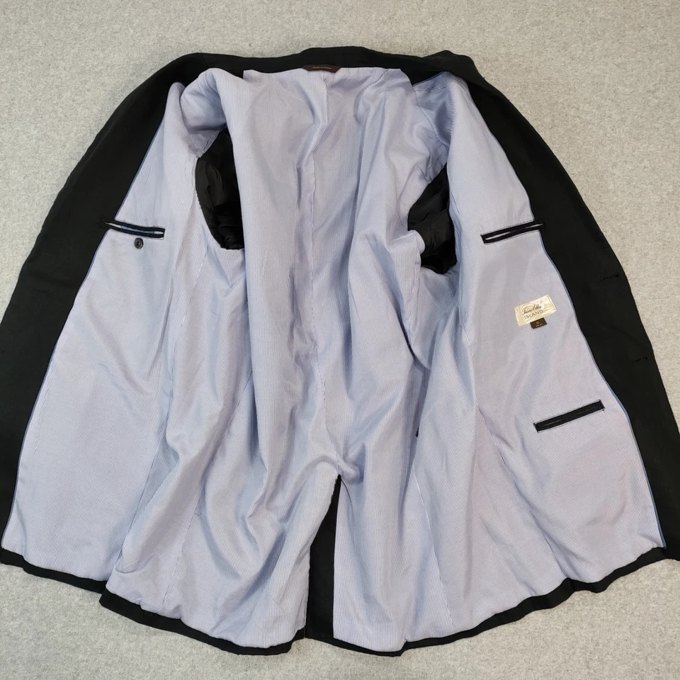 Мужской льняной блейзер Tasso Elba Island XL 45-47 черная спортивная куртка без пуговицы - Изображение 4 из 4