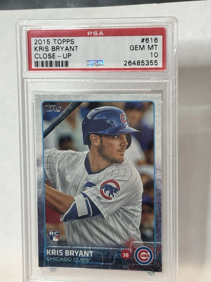 2015 Topps Kris Bryant RC Close Up #616 PSA 10 Cubs - Image 2 of 3