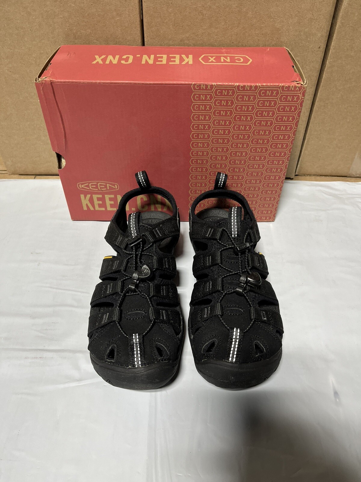 Sandali Keen donna Clearwater CNX tessuto slingbacks neri taglia 7