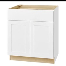 Hampton Bay Kitchen Cabinet 30"W x 34.5"H x 24"D Alpine White w/ Drawer Base