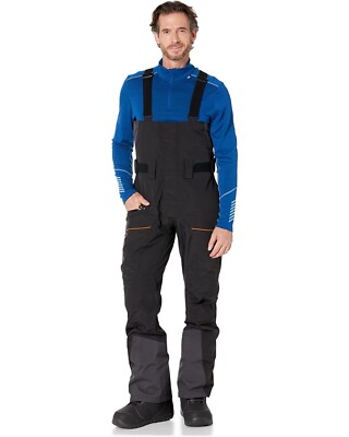 Helly Hansen L138104 Mens Black Sogn Bib Shell Pants Size M