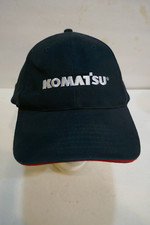 Vintage Komatsu Equipment - Solid Back - Strap Back Hat in Blue Color