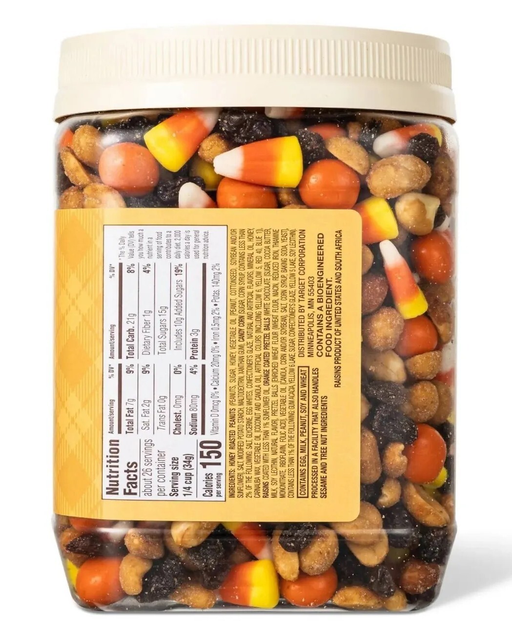 Favorite Day Candy Corn Crunch Trail mix 31.5 oz Peanuts Raisins