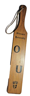VTG.-O.U. 60's Ottawa University Phi Kappa Chi Wooden Paddle~ NCS~Wellsville, O.