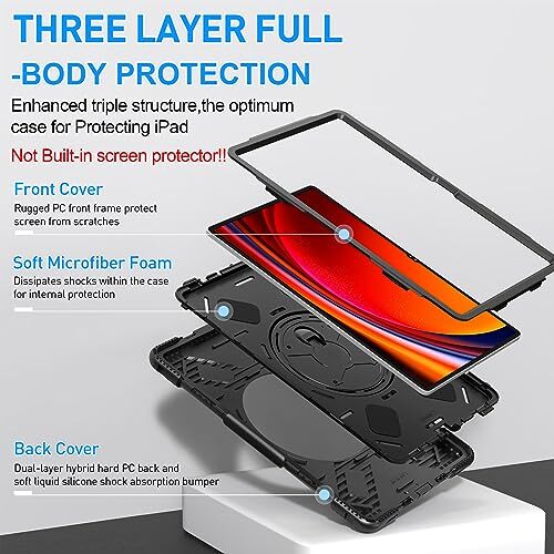 Case for Galaxy Tab S10 Ultra 14.6 inch 2024, Tablet S9 Ultra 2023 Upgraded - Picture 6 of 7