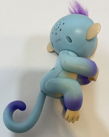 Fingerlings Baby Monkey Interactive Blue Purple Tested Working Great 5"