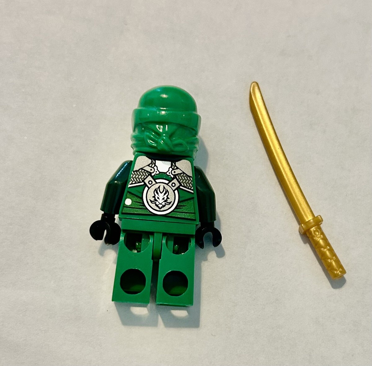LEGO® Ninjago GREEN NINJA Lloyd ZX Minifigure w/Gold Sword