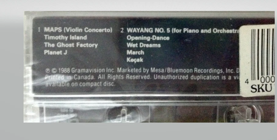 Anthony Davis The Ghost Factory NEW Cassette Tape GRAMAVISION R479249 Year 1988 - Image 4 of 4