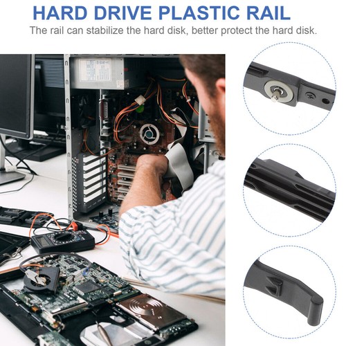 1Pair Durable Hard Drive Mounting Rail Replacement for Desktop Computer - Afbeelding 6 van 12