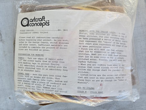 Cesta de otoño Artcraft Concept Crewel bordada #3601 años 70 - exclusiva de anfitriona - Imagen 4 de 5