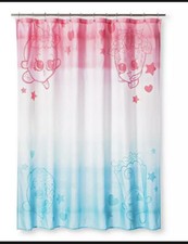 Shopkins Shower Curtain Kids Blue Pink Red Bath Decor New