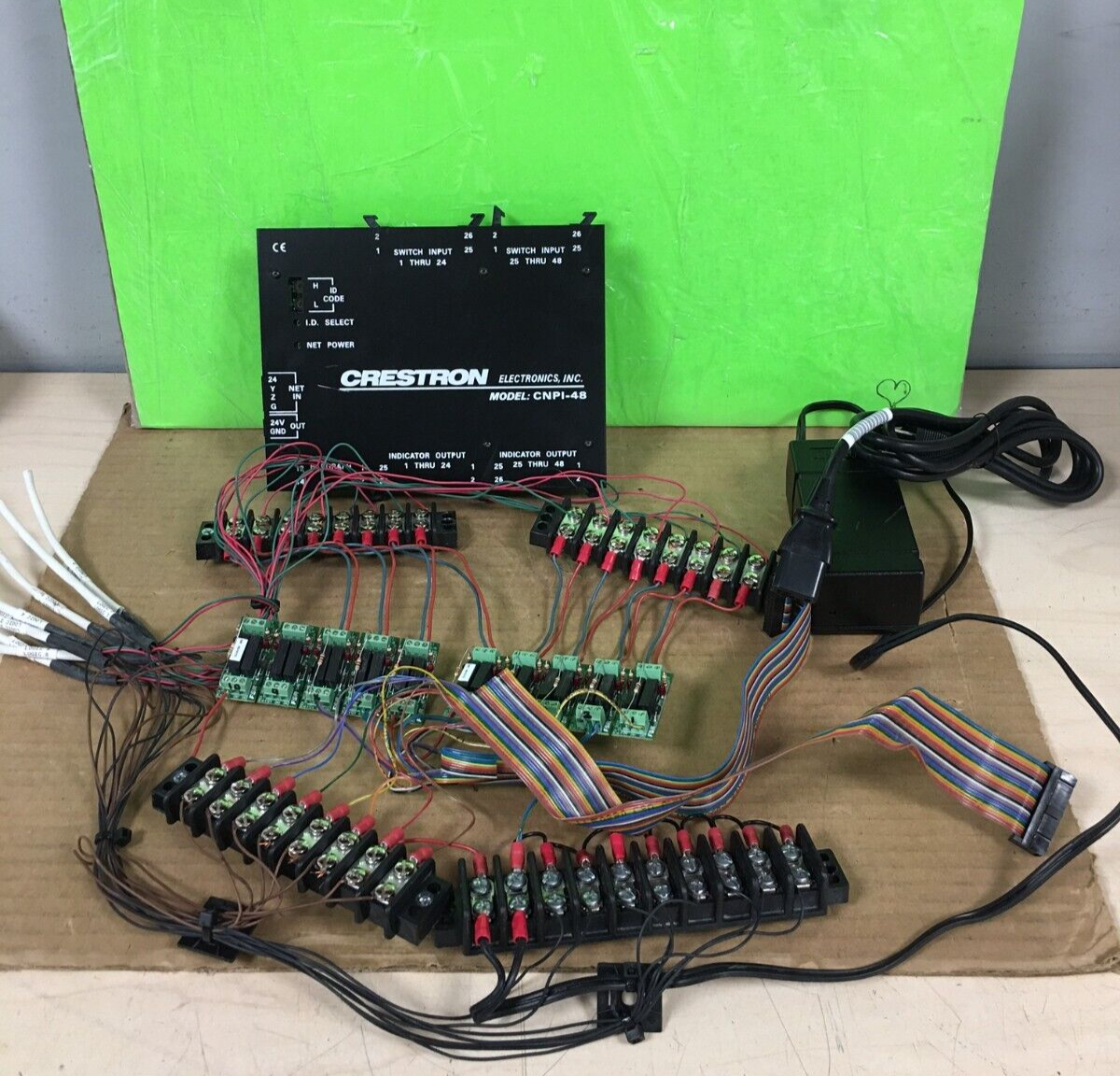 Crestron CNPI-48L 48-Button control panel interfaces W/CABLES | eBay