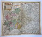 GERMANY SAXONY-ANHALT 1757 HOMANN HRS LARGE ANTIQUE MAP 18TH CENTURY