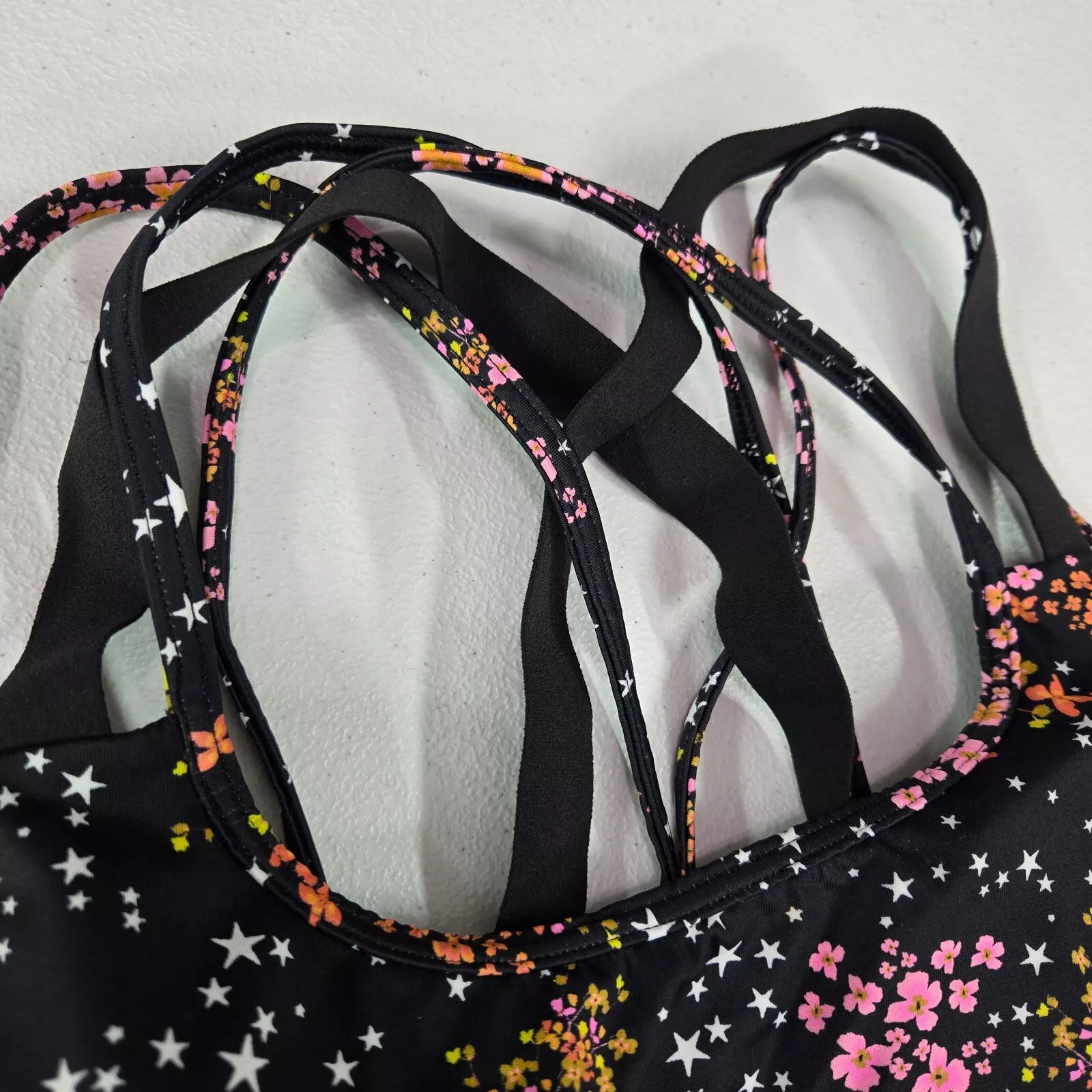 victoria-secret-vs floral star allover strappy tank-bra