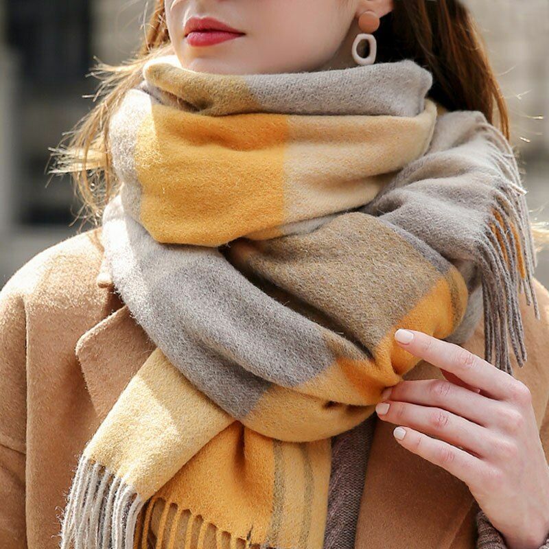 Women Winter Wool Scarf Neck Warmer 