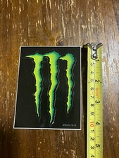 MONSTER Energy 3  x4  Sticker Green Logo Decal