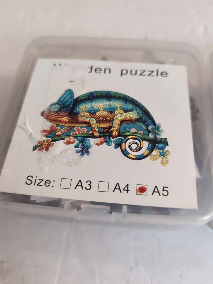 (3) Rompecabezas de madera - Iguana, gato, abeja - Nuevo Foto 2 de 4