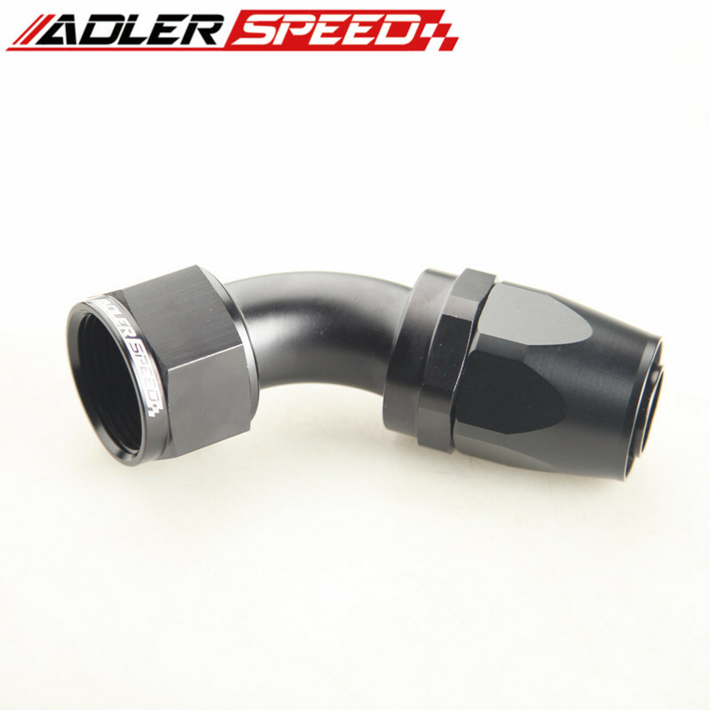 Walbro Auto Performance Fuel Hoses, Lines & Fittings 4-Pack 90 Degree Swivel Fittings - AN10 (10AN) Black Anodized, For Fuel/Oil Lines 10AN Black Fitting - Foto 3