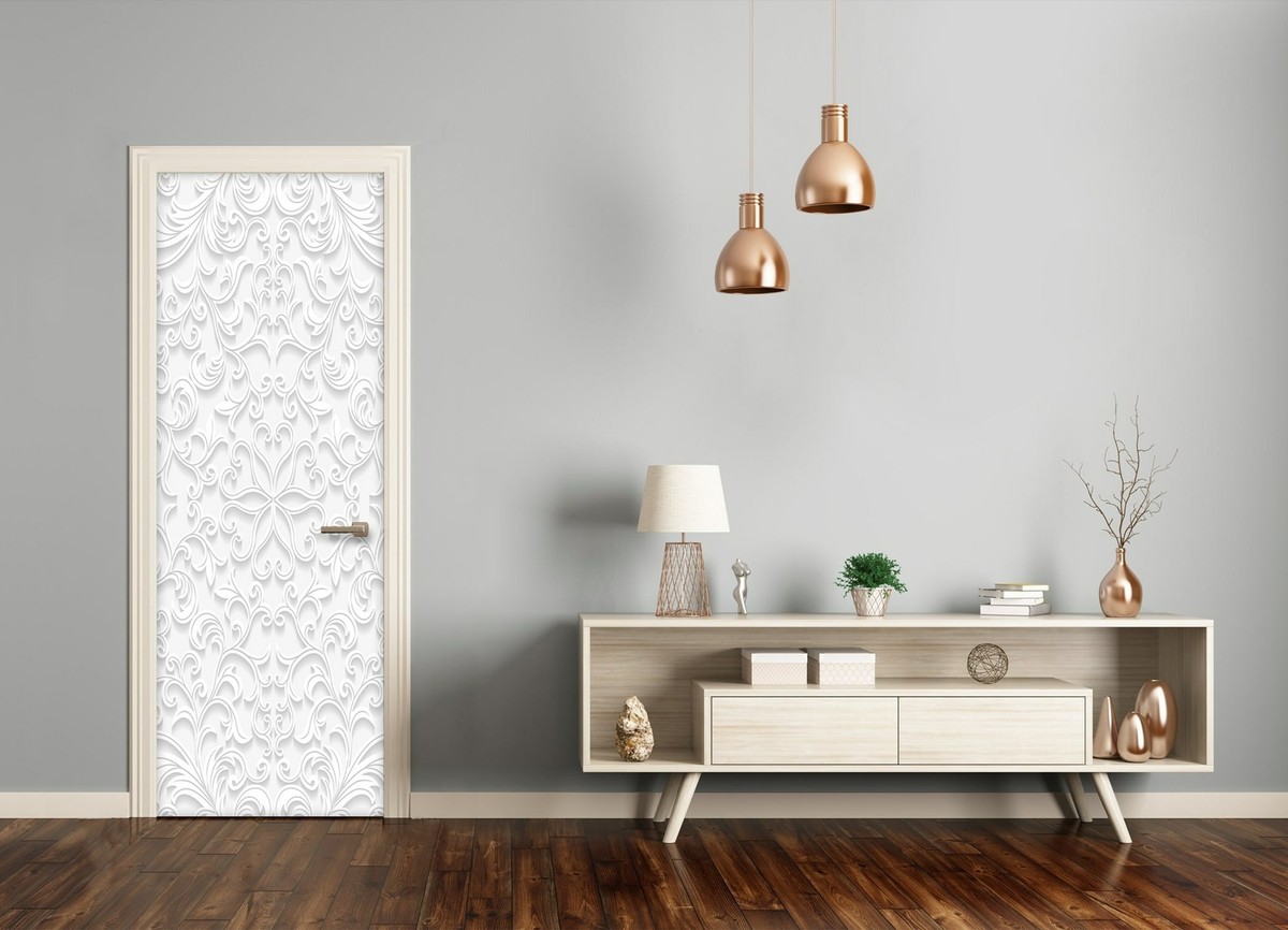 Autocollant De Porte Déco "Accueil" - 75x205 Cm - Tulup - Style Moderne Bleu - Neuf