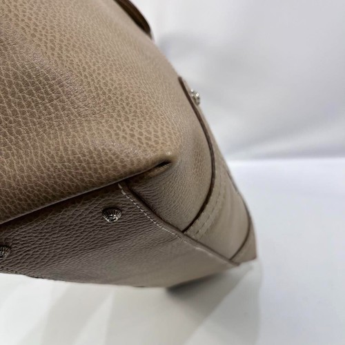 Salvatore Ferragamo Beuteltasche Tasche Handtasche Leder beige echt Damen Doppelhand - Bild 6 von 16