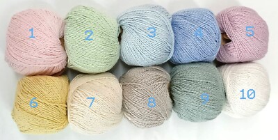 Wolle Fleur Seide Baumwolle Pastell Babywolle Strickgarn Häkelgarn 50g 120m