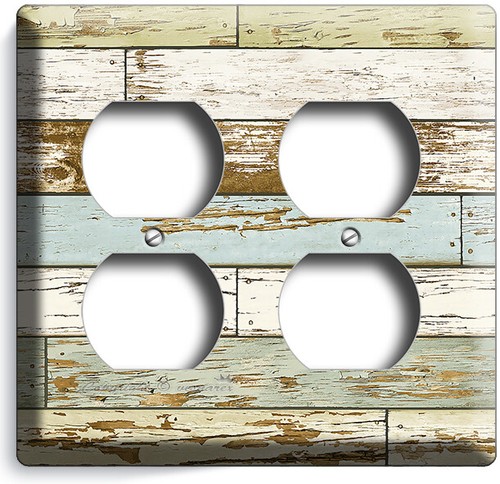 RUSTIC PEELING PAINT AGED RECLAIMED BEACH WOOD LIGHT SWITCH PLATES OUTLET DECOR - Picture 9 of 34