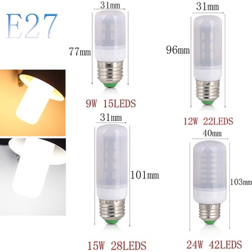 LED Corn Bulb E27 E14 G9 GU10 B22 9W-24W 7030 SMD Light Lamp Milky White AC 220V - Picture 13 of 17