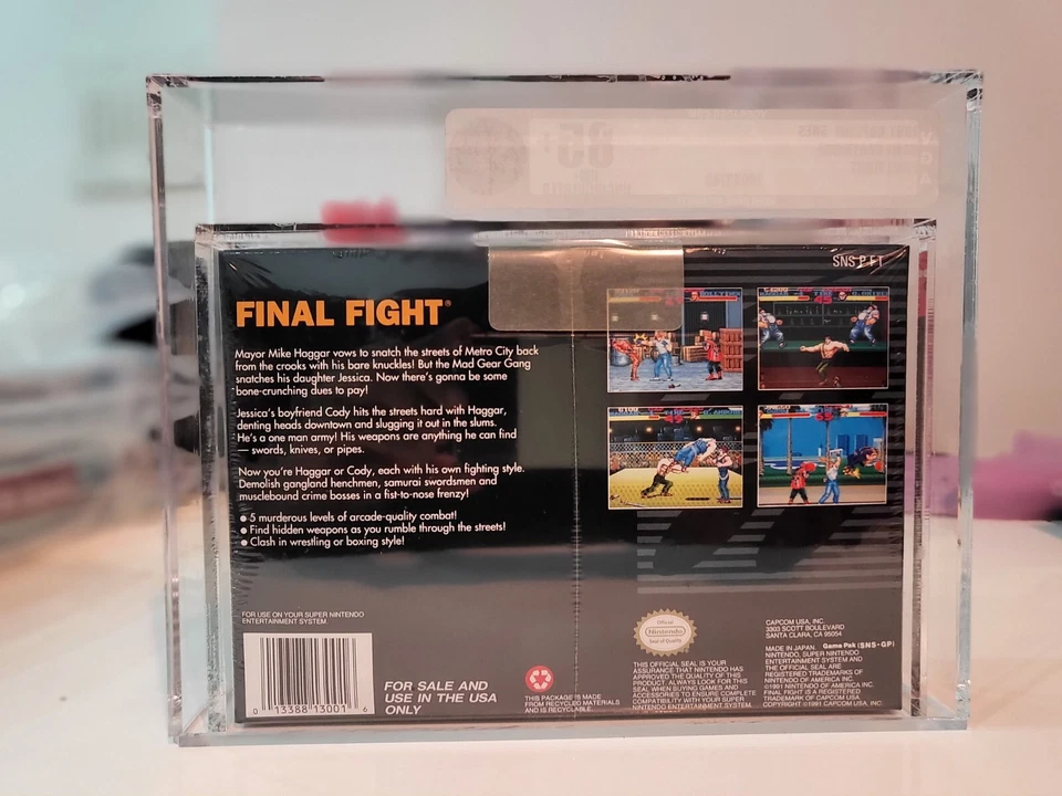 Nintendo SNES Final Fight Sealed NTSC  85+  WATA VGA Capcom - Image 2 of 4