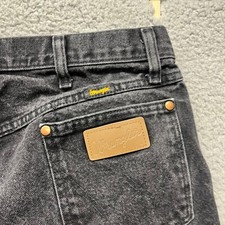 Wrangler Black Jeans Mens 36x36 Fits 33x35 13MWZWK Cowboy Cut Original Fit