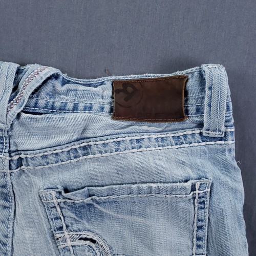 Big Star Jeans Mens 33R Blue Pioneer Bootcut Buckle Cowboy Workwear Distressed - Picture 17 of 23
